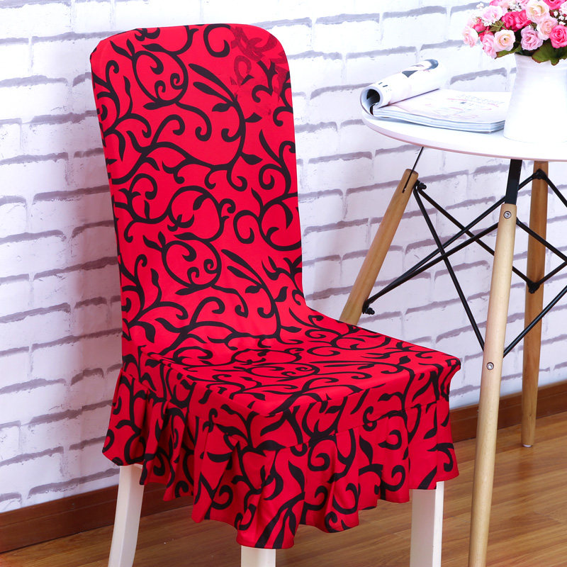 家用弹力椅套连体餐椅套简约现代凳子套罩椅子套酒店座椅套布艺