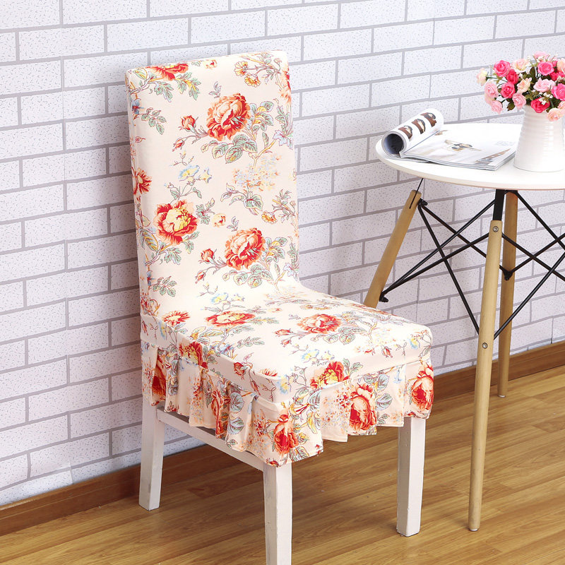 家用弹力连体餐桌椅子套罩简约现代凳子套罩酒店餐厅座椅套布艺
