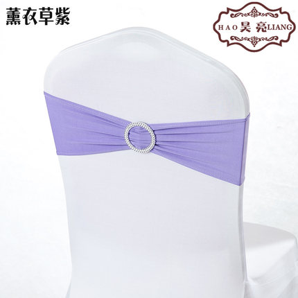 婚庆免系蝴蝶结绑带弹力椅套椅背花装饰钻扣椅背扣酒店婚礼道具
