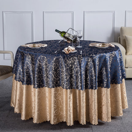圆形双层餐桌台布酒店桌布圆桌台布方形桌布台裙饭店宾馆桌布布艺