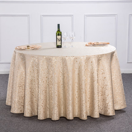 酒店圆桌桌布布艺饭店餐厅方形台布圆形欧式婚庆家用餐桌布茶几布