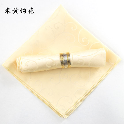 提花口布席巾折花 西餐巾餐厅欧式红色酒店擦杯布 餐巾布餐垫布