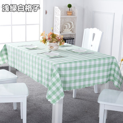 格子桌布布艺餐桌布客厅茶几布酒店餐厅台布田园格子布长方形定做