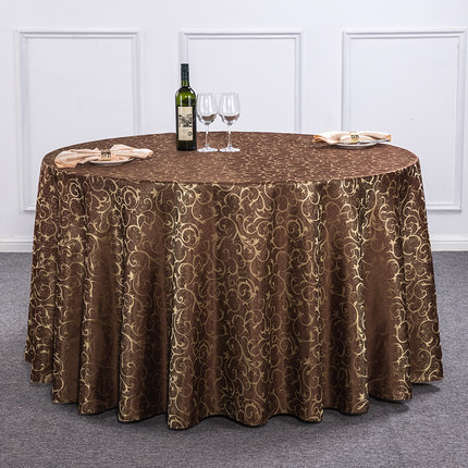 酒店圆桌桌布布艺饭店餐厅方形台布圆形欧式婚庆家用餐桌布茶几布