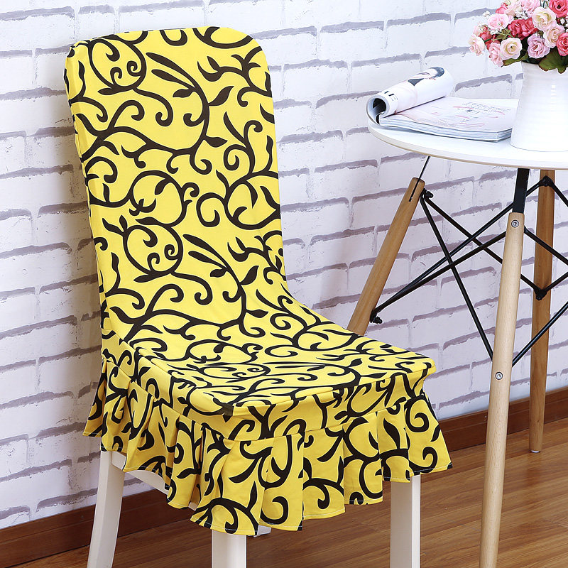 家用弹力连体餐桌椅子套罩简约现代凳子套罩酒店餐厅座椅套布艺