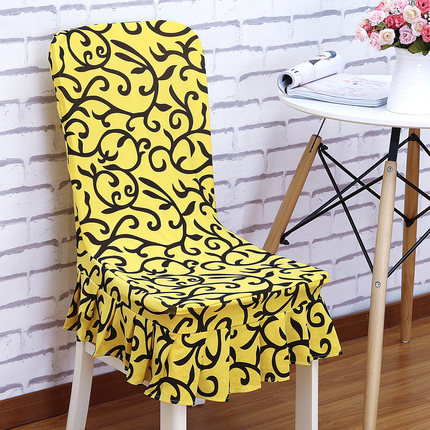 家用弹力连体餐桌椅子套罩简约现代凳子套罩酒店餐厅座椅套布艺