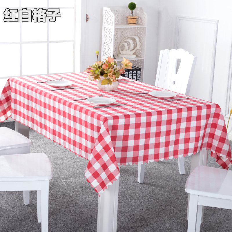 格子桌布布艺餐桌布客厅茶几布酒店餐厅台布田园格子布长方形定做