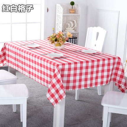 格子桌布布艺餐桌布客厅茶几布酒店餐厅台布田园格子布长方形定做