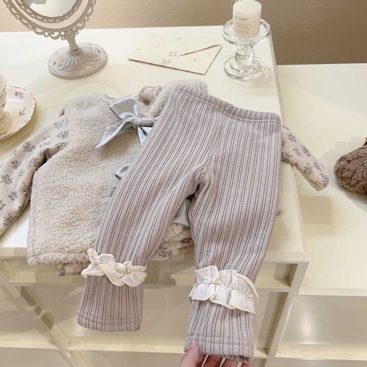 女童加绒打底裤2025秋冬新款韩版女宝宝花边加厚长裤子保暖一体绒,童装/婴儿装/亲子装,裤子,淘宝优惠券,粉丝福利购,淘宝优惠卷