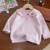 女童新款 polo领上衣女宝宝打底衫 2026春季 T恤中小童可爱兔耳长袖