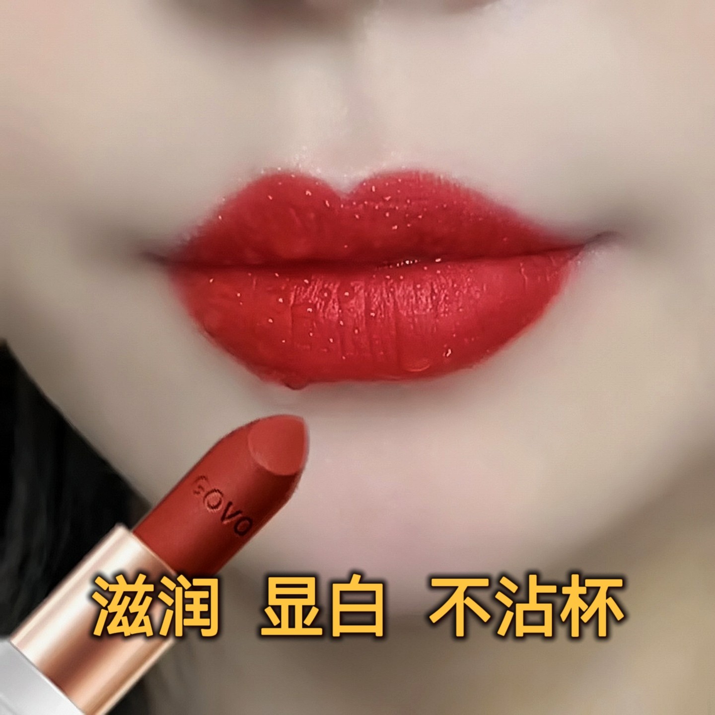 李佳奇推荐肉桂奶茶色不掉色不沾杯口红持久滋润保湿正品防水哑光