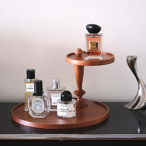 组装桌面樱桃木实木托盘