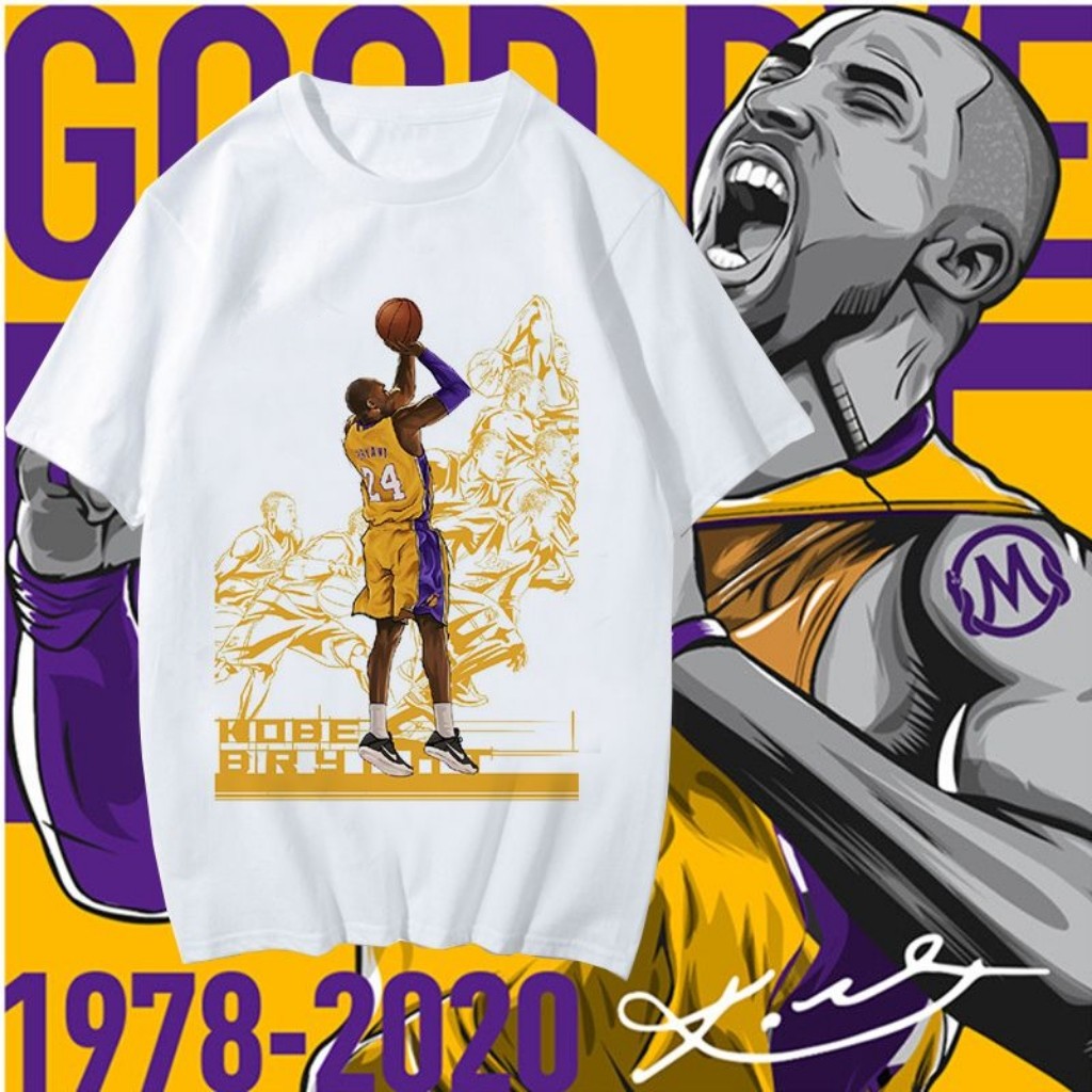 科比T恤联名24号球衣黑曼巴精神退役纪念布莱恩特上衣潮男女短袖t