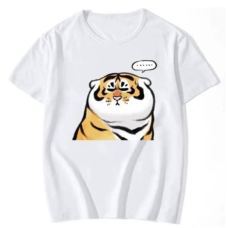胖虎表情包短袖T恤肌肉猛虎衣服