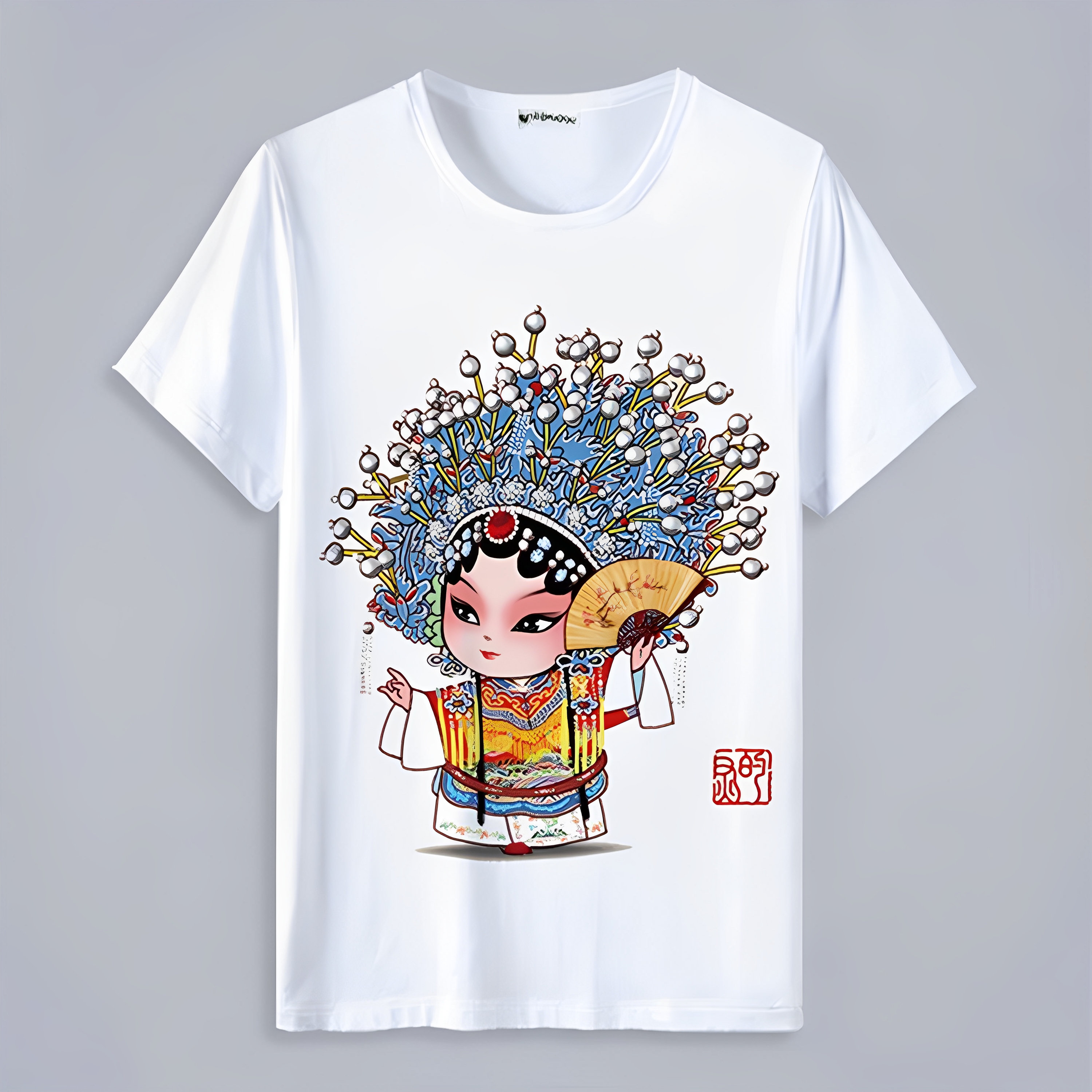 007中国风京剧花旦文化衫短袖T恤