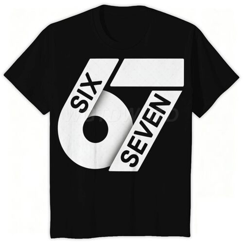 跨境Fun Six Seven 6 7 Meme Design T-Shirt印花美式潮流短袖t恤