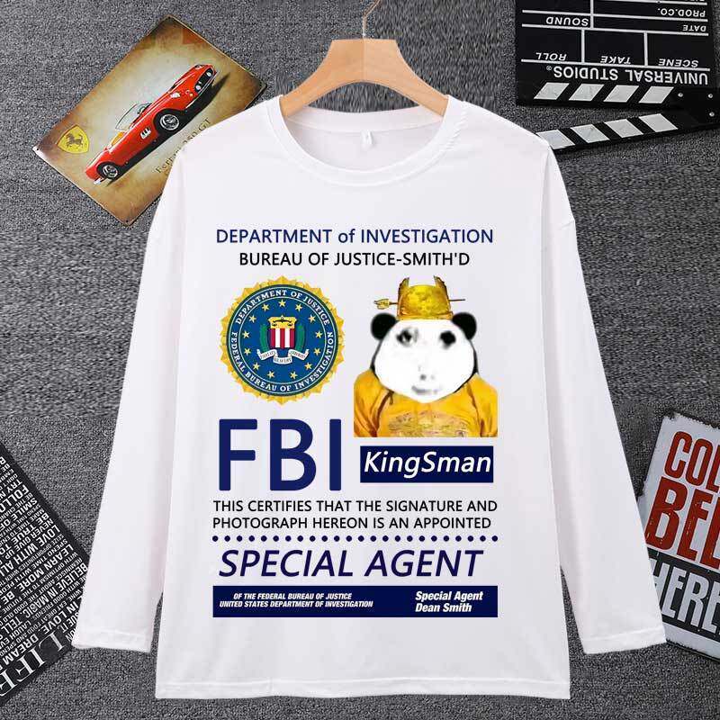 恶搞龙图龙玉涛FBI表情包长袖