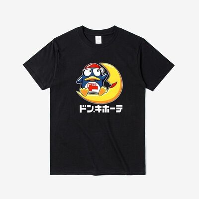 日系唐吉诃德企鹅短袖T恤男女
