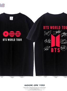 BTS WORLD TOUR防弹少年团2026演唱会周边同款短袖t恤应援上衣服