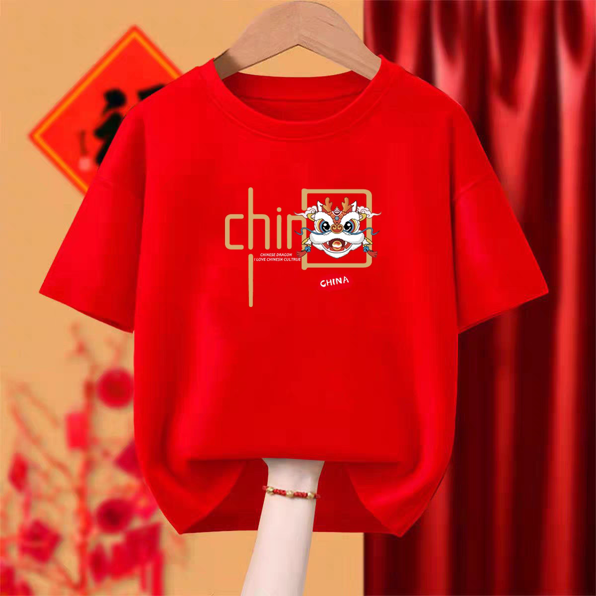 中国庆红色大合唱短袖T恤