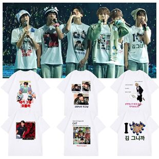 NCTWISH世巡演唱会仁川站同款情侣男女外穿短袖T恤nctwhish痛衣服