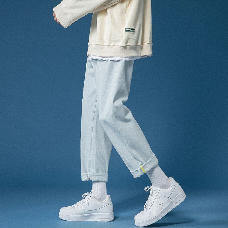 白敬亭goodbai旗舰店erole线上商店潮穿搭ock韩版穿搭休闲牛仔裤