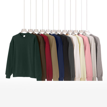 NOT UGLY叁佰TTBRO田尼克工作室情侣美式宽松圆领纯色卫衣