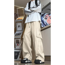 tachiism店2024新品韩版时尚青少年个性潮流纯色直筒工装裤