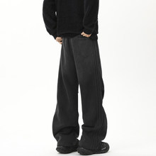 tachiism新品韩版时尚manuscript潮流NOTUGLY水洗做旧休闲宽松裤