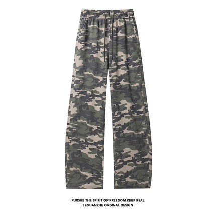 NOT UGLY叁佰TTBRO田尼克工作室个性情侣华棉水洗迷彩卫裤子