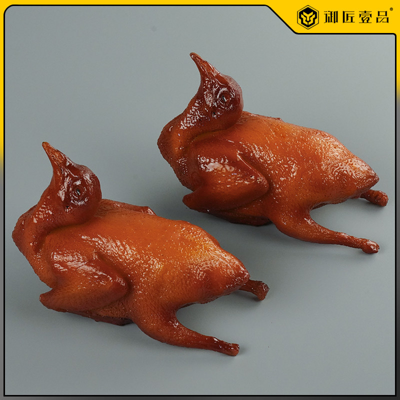 仿真乳鸽模型假菜烤乳鸽模具鸽子假样仿真菜品烧腊烧鸡明档道具