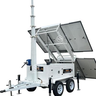 solar Mobile lighting tower太阳能双轴拖车升降照明灯塔