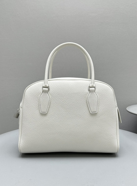 The ro*高定款通勤包全钢五金Indi*头层牛皮手提保龄球波士顿包