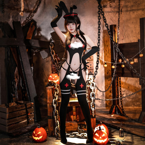 霏慕兔子护士热辣连体衣情趣