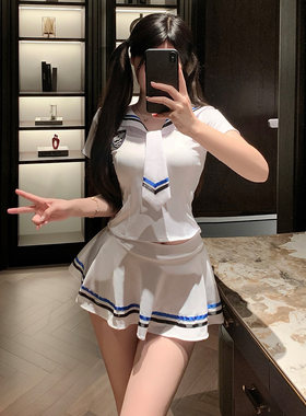 霏慕纯欲露腰水手风JK制服拉拉队