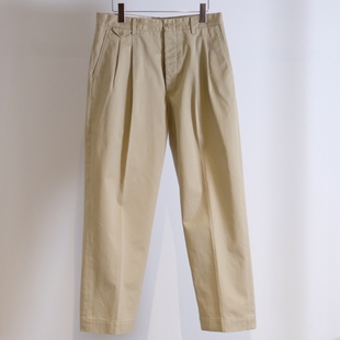 日产高密度有机棉双褶休闲裤 HERILL 25SS SLACKS ORGANIC CHINO