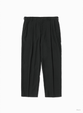 BATONER SOLID WOOL TWO TUCK PANTS 26SS 160S羊毛双褶速干西裤