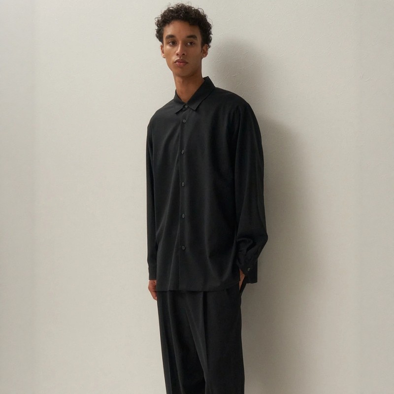 ATON TWIST WOOL TROPICAL OVERSIZED SHIRTS 25SS 精梳羊毛衬衫