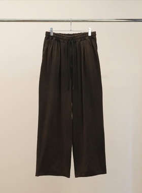 ANCELLM DRAPE WIDE EASY CUT SLACKS 26SS 双层天竺棉宽松西裤