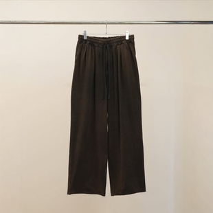 ANCELLM DRAPE WIDE EASY CUT SLACKS 26SS 双层天竺棉宽松西裤