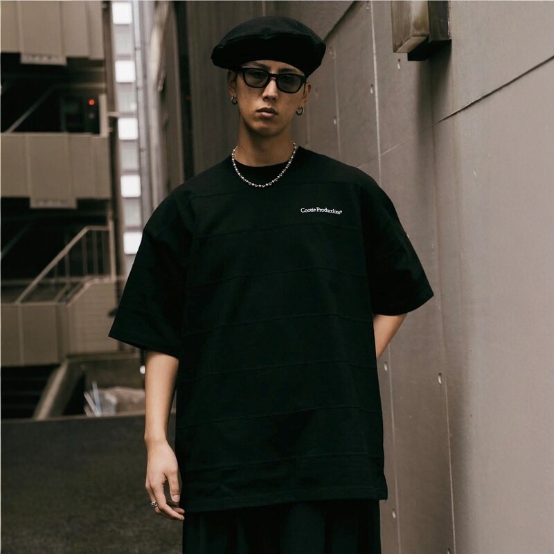 COOTIE Plaited Jersey Border S/S T 26SS 宽松条纹拼接短袖T恤