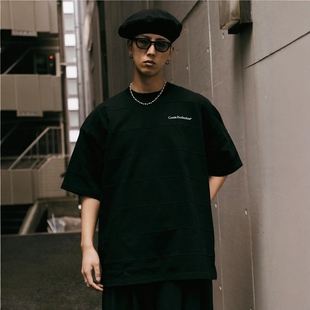 Border T恤 COOTIE Jersey 26SS 宽松条纹拼接短袖 Plaited