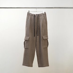 西裤 ANCELLM SLACKS25AW羊毛灯芯绒口袋工装 CARGO WOOL CORDUROY