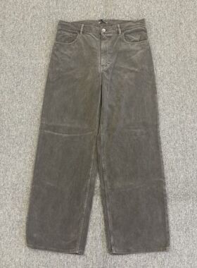 现货 AURALEE PIGMENT DYED WIDE PANTS 25AW 灯芯绒水洗宽松长裤