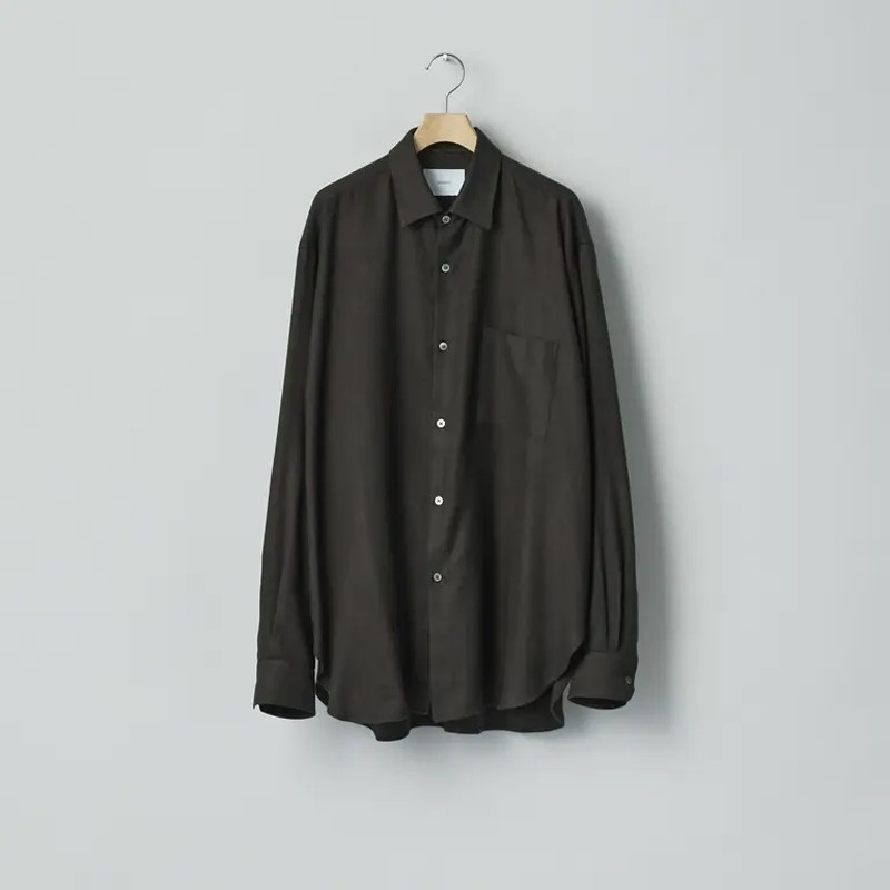 ssstein Rayon Silk Flannel Down Pat Shirt 26SS真丝法兰绒衬衫