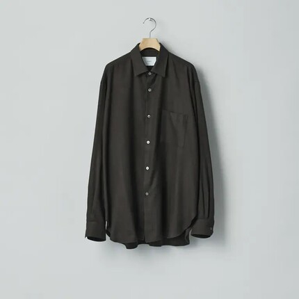 ssstein Rayon Silk Flannel Down Pat Shirt 26SS真丝法兰绒衬衫
