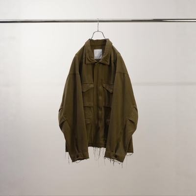 ANCELLM真丝破坏口袋工装夹克