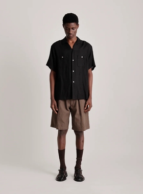 T.T LOT.112 SIR GUY SHIRT 26SS 复古开领手织棉口袋短袖衬衫