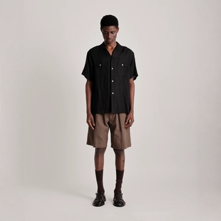 GUY SHIRT 26SS T.T 衬衫 SIR 复古开领手织棉口袋短袖 LOT.112