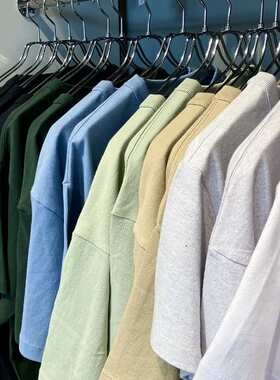 BEAMS T new T 24SS 7.7oz 美棉吸汗速干机能纯色宽松休闲短袖T恤